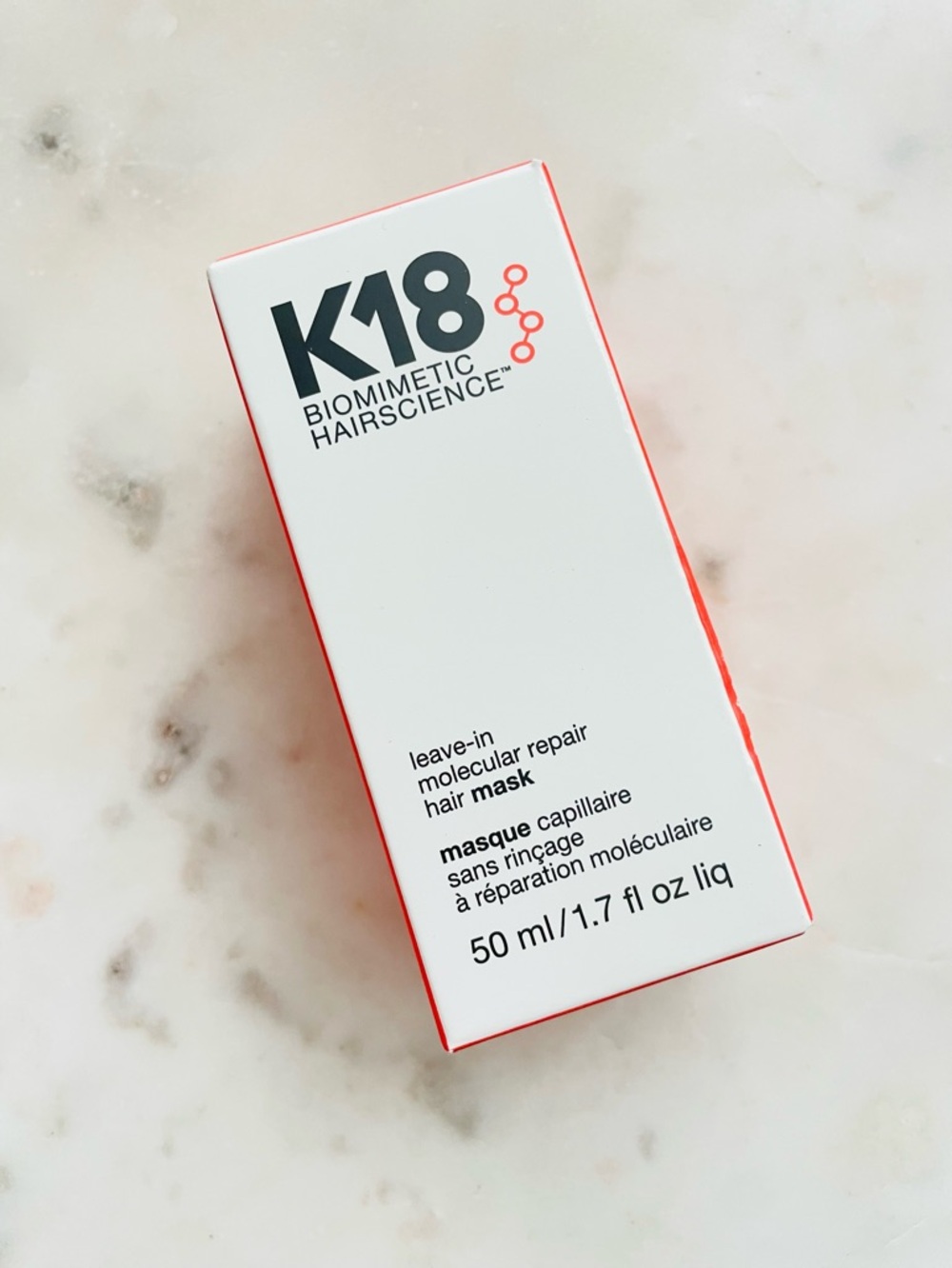K18 leave-in molecular repair hair mask (full size, 50 ml / 1.7 fl oz)